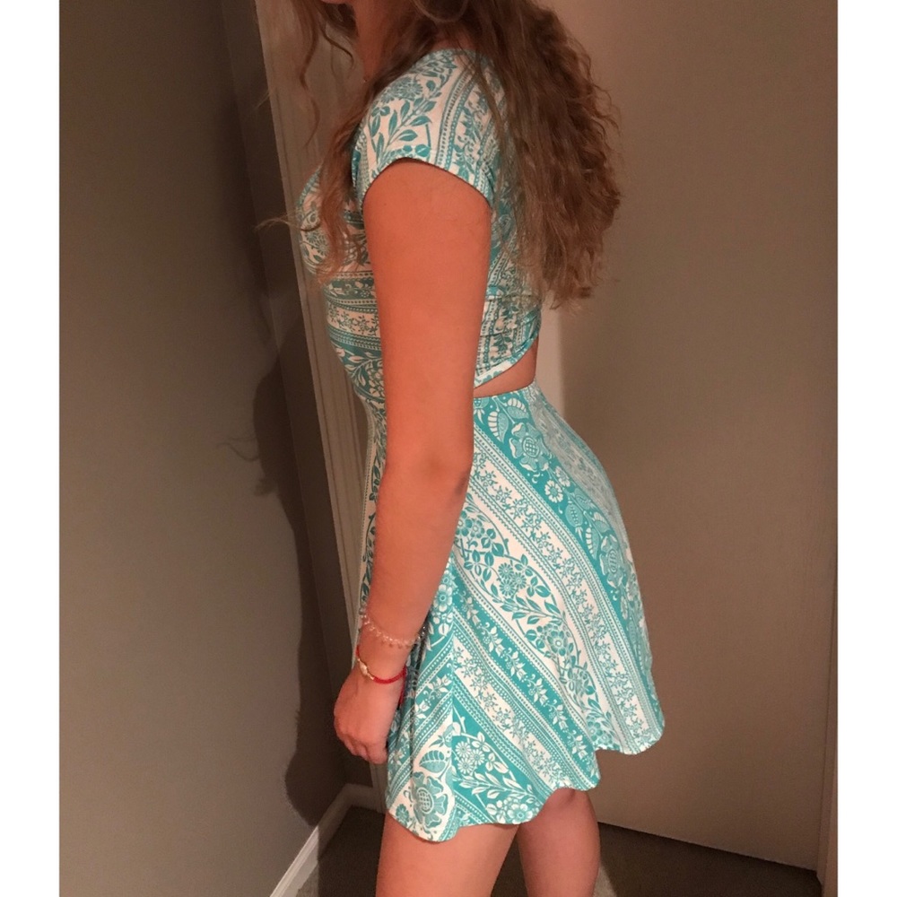 Ocean drive scoop neck patterned sun dress